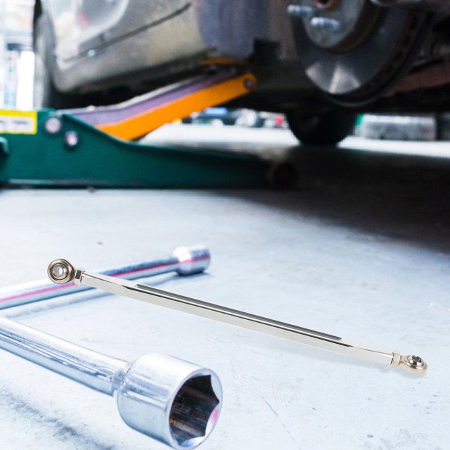 RUNROTOO Silver 33.00X2.00X2.00Cm Automotive Replacement Parts 1 Set Aluminum Alloy Shift Linkage