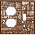 thumbnail image 5 of Metal Light Switch Plate Cover Cafe Diner Coffee Sign Brown COF036, 5 of 13