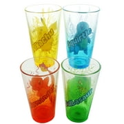 Pokemon Clear Colored Pint Glass 4 Pack by Just Funky