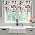 thumbnail image 4 of Dog Claws Balloon Curtains for Windows, Bedroom Curtains 54 Inch Length, Pet Cat Cartoon Cute Animal Bone Pawprints Tie Up Curtains Panels Thermal Insulated Bathroom Curtains Window 42"x54", 4 of 8