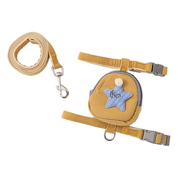 Estrella decorada a prueba de escape de hombro arnés para mascotas y correa Set perros y gatos