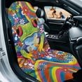 thumbnail image 2 of Binienty Hippie Floral Frog Car Seat Towel Cover After Gym Workout Beach Swimming Boho Sweating Car Seat Cover Fits for Car SUV Sedan Truck Front Seats, 2 of 8