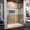 Brushed Nickel with Biscuit Base, variant on DreamLine Flex 36 in. D x 60 in. W x 74 3/4 in. H Semi-Frameless Pivot Shower Door in Chrome with Center Drain Biscuit Base Kit