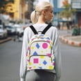 thumbnail image 7 of FORMRS Mini Backpack Purse for Women Travel Daypack Casual Shoulder Bag, Yellow Retro Round, 7 of 7