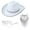 White, variant on Celivon Double Sequin Wrapped Black Western Cowgirl Hat 3 Piece Set Glasses Square Scarf Silk Scarf