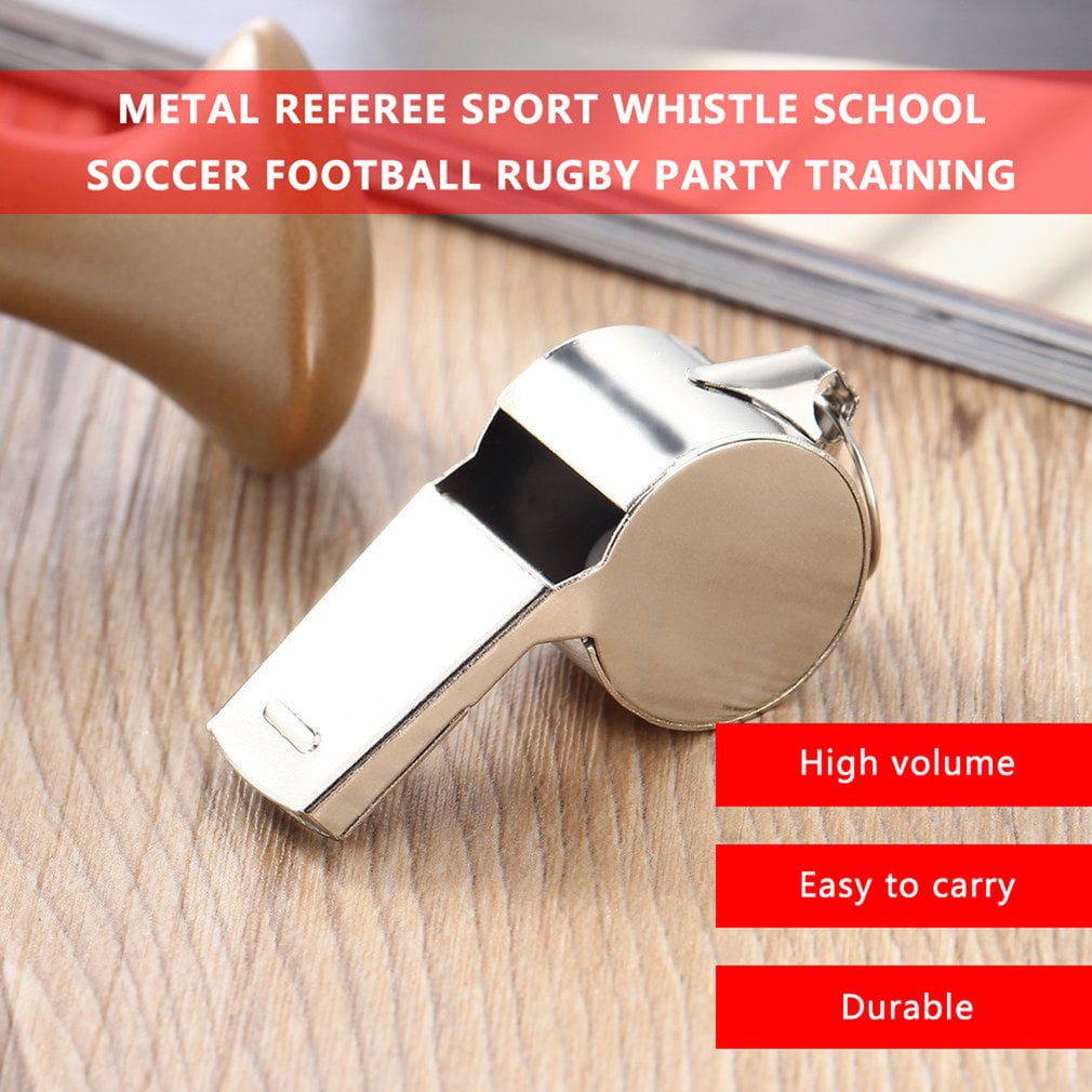 1 Pc Metal Whistle Referee Sport Rugby Party Training Supplies School Soccer Football Durable & Lightweight for Outdoor Activity 