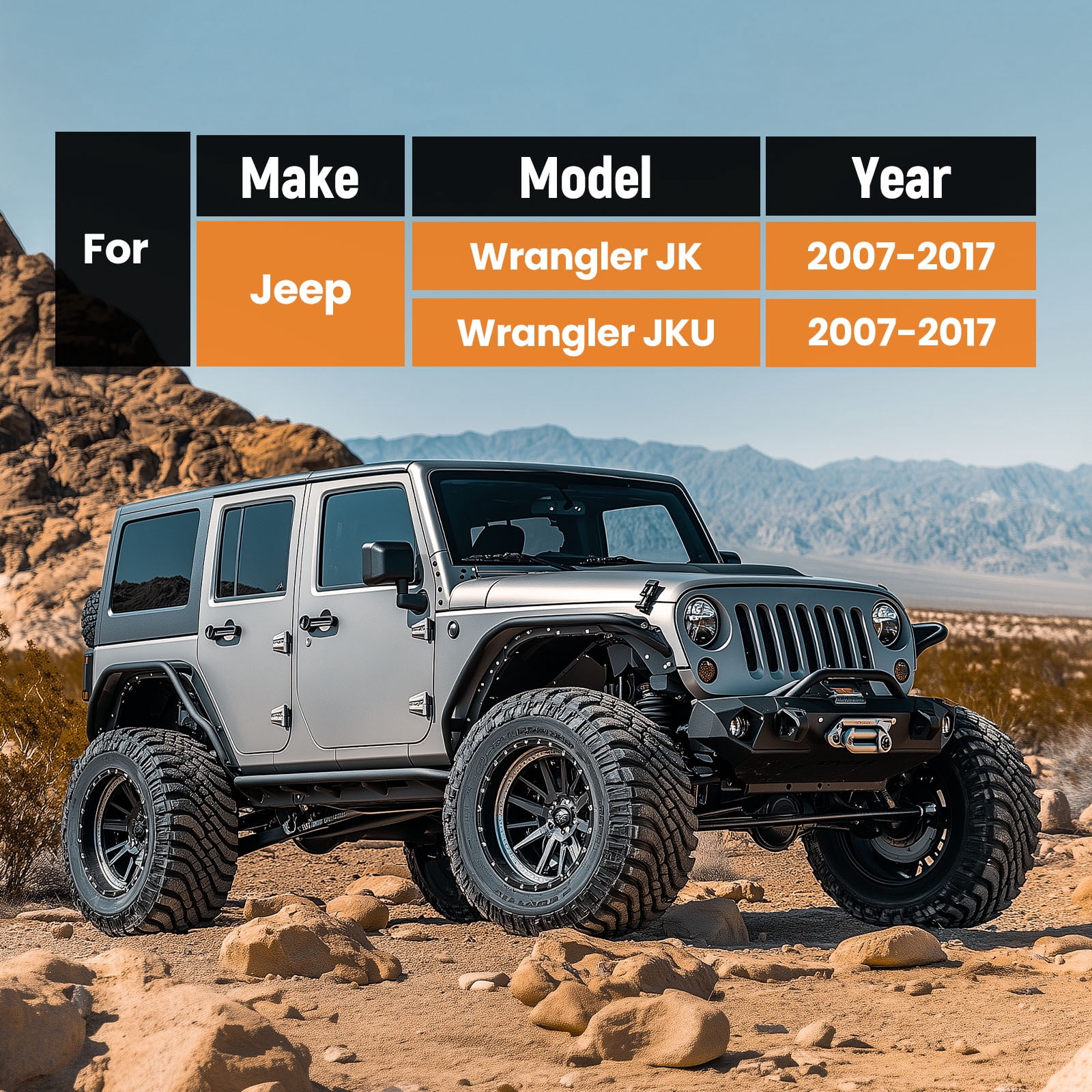 maXpeedingrods Front 3.5" Lift Coil Springs for Jeep Wrangler JKU 2007-2017, 4.5" Lift Coil Springs for Jeep Wrangler JK 2007-2017, Suspension Lift Kit, Set of 2