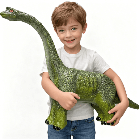 32 Inch Large Inflatable Brachiosaurus, Soft Jumbo Dinosaur Figure for Kids 3-18, Party Decor & Birthday Gift for Boys Girls(Green)