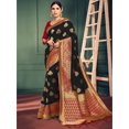 thumbnail image 3 of Sarees For Women Banarasi Art Silk Woven Saree l Indian Ethnic Wedding Gift Sari with Unstitched Blouse, 3 of 3