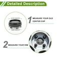 thumbnail image 5 of Unique Bargains Wheel Center Caps 66mm/2.60" Black 1 Pcs with Black Carbon Fiber Pattern Sticker, 5 of 6