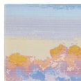 thumbnail image 5 of SAFAVIEH Barbados Dusk Waves Outdoor Area Rug, 5'3" x 7'6", Gold/Blue, 5 of 7