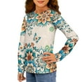 thumbnail image 2 of DISNIMO Butterfly Retro Flower T-Shirts for Kids Girls Long Sleeve Shirt Size 13-14 Shirts for Girls Crew Neck T Shirt for Teen Girls School T Shirts for Girls Long Sleeve Soft Shirts Boys, 2 of 7