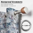 thumbnail image 2 of Outdoor Curtains for Patio Waterproof, Palm Leaves Outdoor Privacy Panels Grommet, Spring Tropical Leaf Botanical Vintage Blue Blackout Outside Curtains for Porch/Cabana 54"x84", 1 Panel, 2 of 8