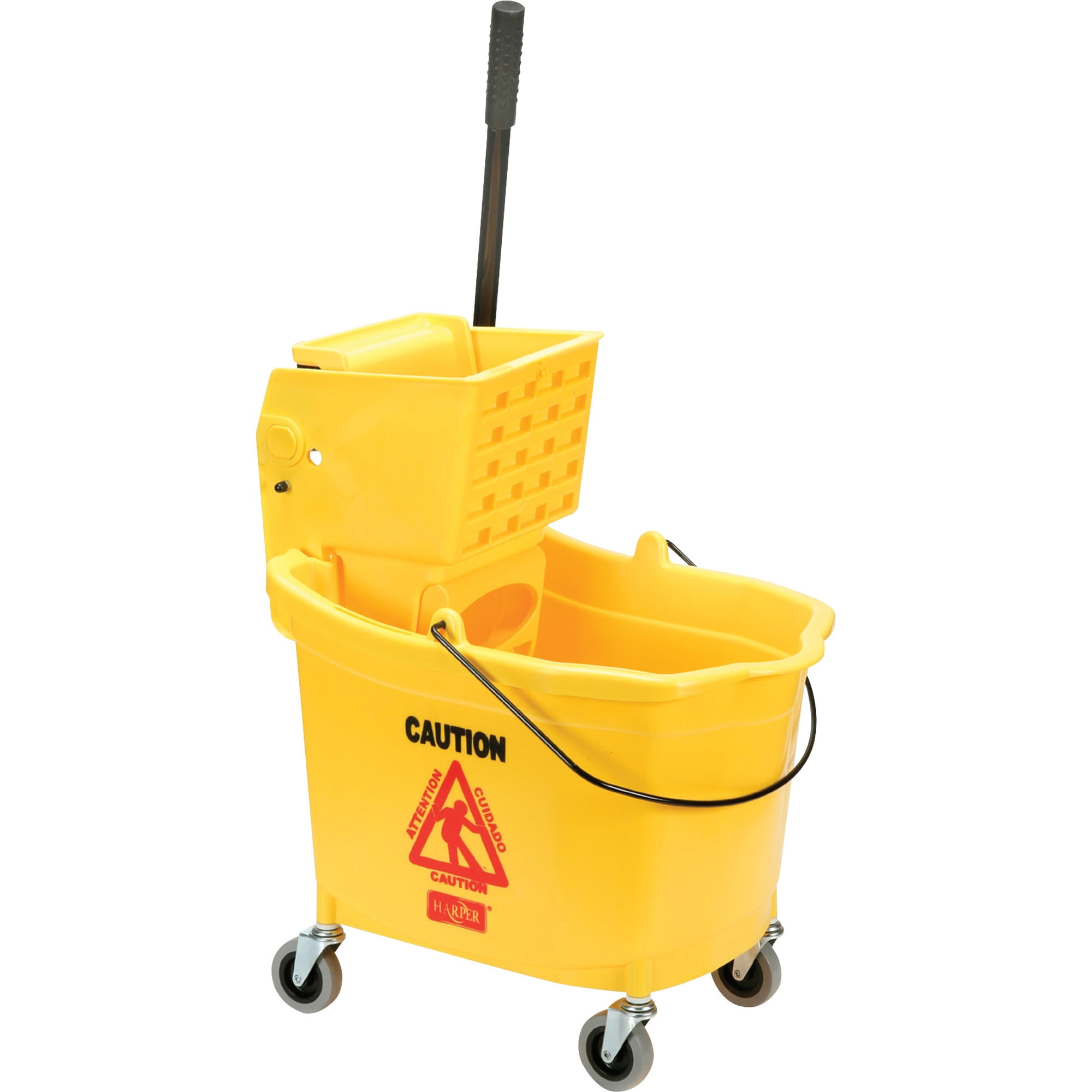 Skilcraft NSN3433776 Mop Bucket-Wringer Set- 15.25 in. x 21 in. x 36.5 in.- Yellow