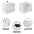 thumbnail image 5 of Toaster Cover 4 Slice, White Dustproof Bakeware Oven Protector with Top Hook, Modern Simple White Backdrop Waterproof Small Kitchen Appliance Toasters Dust Cover, 12"x11"x8", 5 of 9
