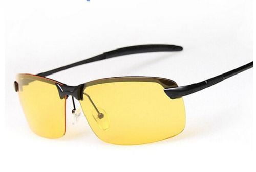Sport Wrap Hd Night Driving Polarized Sunglasses Yellow High Definition Pol