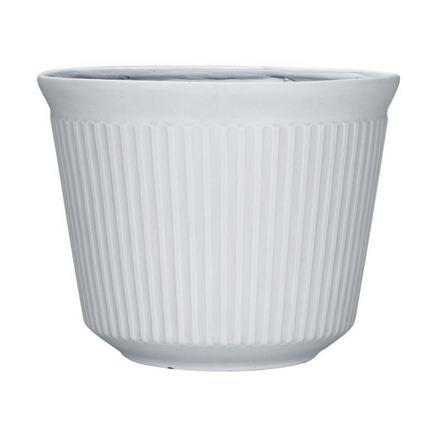Maceta L&G Finola de poliresina blanca 23,7 x 30,5 x 30,5 cm