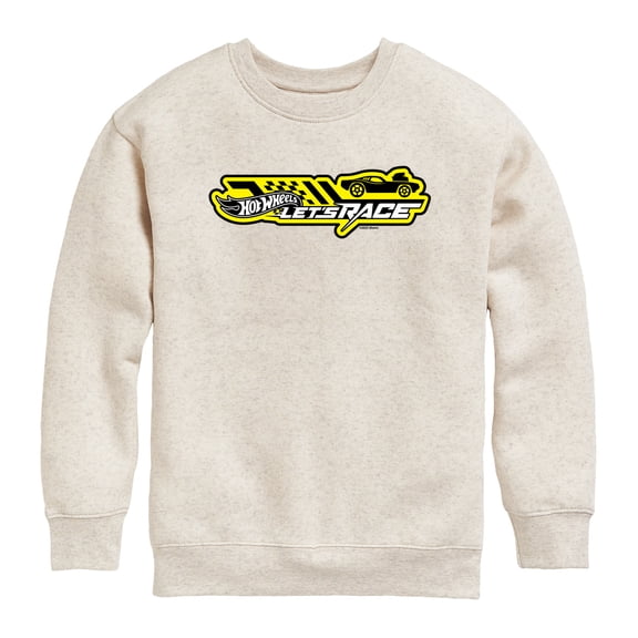 Hot Wheels - Let's Race Logo - Youth Crew Fleece Sweatshirt