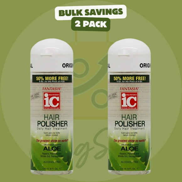 Fantasia IC Hair Polisher Daily Hair Treatment with Aloe 6 fl oz (2 Pack)