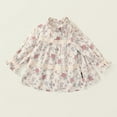 thumbnail image 5 of Bnwani Long Sleeve Toddler T Shirt Cotton White Crew Neck Floral Printed Lace Tops 24 Months, 5 of 7