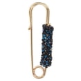 thumbnail image 1 of Miangastore Safety Pin 1Pcs 1.6x0.8x0.4In Rhinestone Blue Gold, 1 of 8