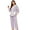 Lavender+White, variant on U2SKIIN Women's Fleece Pajama Set, Soft Plush Jacquard Sleepwear Cozy Lounge Pjs set,(Beige+Dark Brown,L)