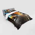 thumbnail image 2 of Ambesonne Vintage Bedding Set 4 Pcs, Old Town Bridge Night, Queen, Grey Orange, 2 of 2