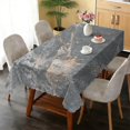 thumbnail image 6 of Rectangular Tablecloth 60x84 Inch – Waterproof Polyester Printed Table Cover, Wrinkle Resistant, Washable for Kitchen & Dining, Marble Liquid Print, 6 of 6