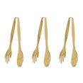 thumbnail image 1 of 3 pinzas de acero inoxidable para alimentos, utensilios de cocina dorados, herramientas para cocinar en bufé, pinzas para barbacoa, pinzas para pan y carne, 1 of 8