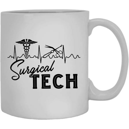 

Cool Surgical Tech Heartbeat Mug Coffee Mug Design 11 oz