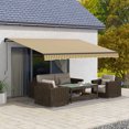thumbnail image 2 of Outsunny Auvent Rétractable de Patio 13 Pieds x 10 Pieds Abri Pare-Soleil, Ambre, 2 of 10