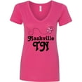 thumbnail image 3 of Inktastic Nashville Women's V-Neck T-Shirt, 3 of 5