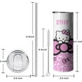thumbnail image 5 of Kitty Tumbler for Adults Water Bottle Double Wall Kitty Cups for Kids 20 oz Pink Coffee Mug Kitty Stuff Cat Insulated Cup Gifts for Girl Women, 5 of 6