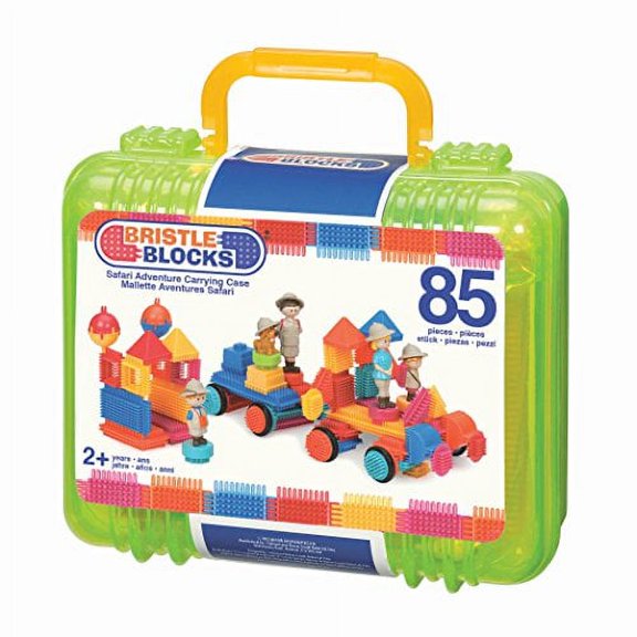 Bristle Blocks by Battat - The Official Bristle Blocks - 85 Pieces in a Carry Case - Creativity Building Toys for Dexterity and Fine Motricity - BPA Free 2 years  