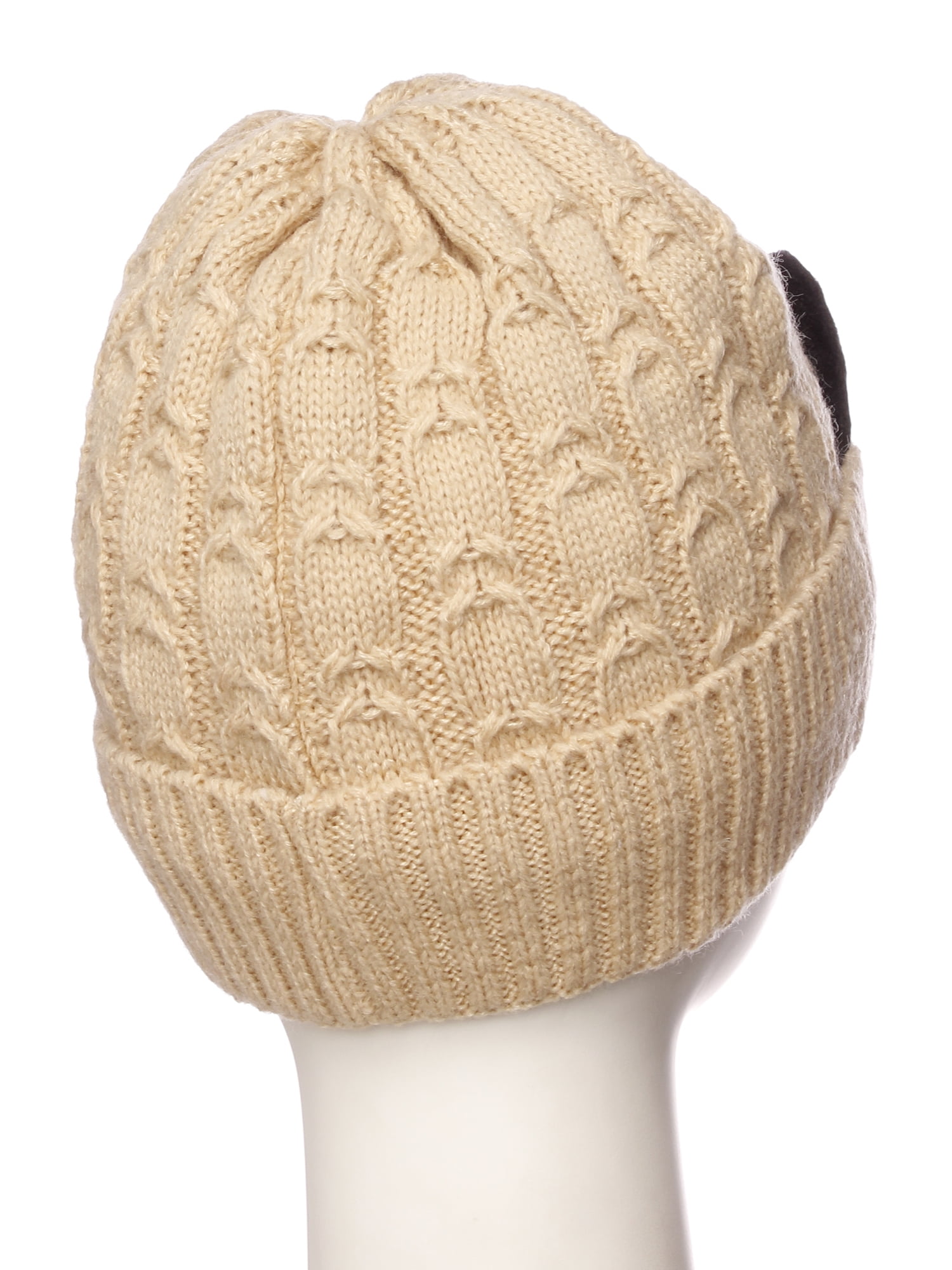 Emmalise Women's Double Pom Pom Beanie - Warm Winter Knit Hat With Cute Animal Look | One Size Fits Most Adults