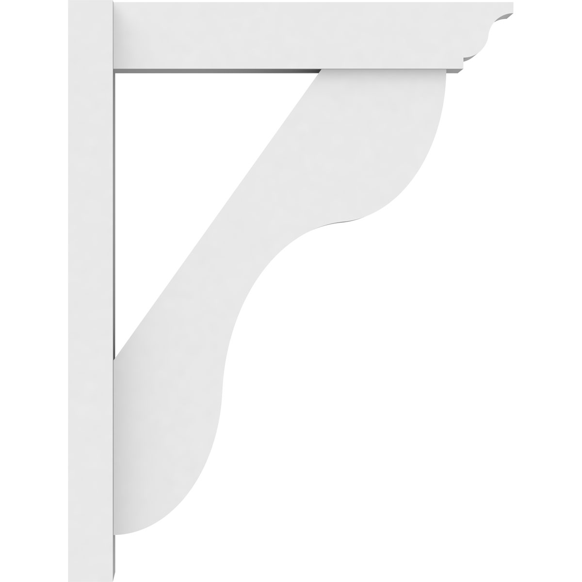 5"W X 20"D X 26"H Carmel Architectural Grade PVC Outlooker with Traditional Ends