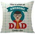 thumbnail image 1 of Up to 65% Off SMihono Father's Day Pillowcase Cartoon Style Linen Digital Printing Pillowcase, 1 of 1