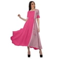 thumbnail image 2 of Moomaya Robe Midi à Manches Courtes en Viscose Imprimée pour Femmes, Taille à Cordon de Serrage, 2 of 4