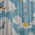 thumbnail image 5 of Aircraft shower curtain, hot air balloon cloud shower curtain, mountain printed fabric waterproof fabric bathroom decoration, various specifications (including hooks), 5 of 7