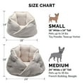 thumbnail image 2 of FurHaven Pet Products | Minky Faux Fur & Velvet Hug Bed for Dogs & Cats - Silver Gray, Medium, 2 of 13