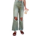 thumbnail image 4 of Kmbangi Jeans Évasés Taille Haute Classiques pour Femmes, 4 of 7