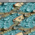 thumbnail image 5 of East Dog Crate Cover, Ethnic Japanese Fish Traditional Aquarium Animals Fins Marine Design, Easy to Use Pet Kennel Cover for Dogs, 35" x 23" x 27", Dark Turquoise Multicolor, by Ambesonne, 5 of 6