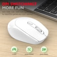 thumbnail image 5 of Wireless Gaming Mouse Dual Mode .4GHz+BT5.1 - 1600DPI Adjustable, Silent Click, Ergonomic for PC//iPad, Portable Travel Mouse (Battery Not Included), 5 of 7