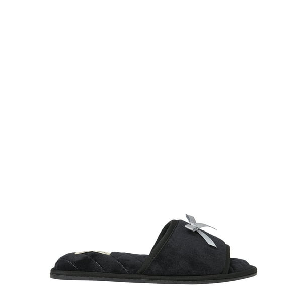 Dearfoams DF by Dearfoams Women's Velour Open Toe slippers Walmart
