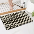 thumbnail image 4 of Black Beige Chevron Pattern Bathroom Rugs Mat,Non Slip Microfiber Bathroom Rug,Rubber Backing,Soft Bathroom Mats for Bathroom Floor,Tub and Shower,17x27in(43x68cm), 4 of 5