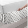 thumbnail image 2 of Geometric Bed Skirt, Monochrome Illustration of Small Hexagons Inside Ornamental Stars Shapes, Elastic Bedskirt Dust Ruffle Wrap Around for Bedding Decor, 4 Sizes, Dark Tan and White, by Ambesonne, 2 of 2