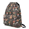 thumbnail image 2 of Xoenoiee Mushroom Snail Butterfly Drawstring Backpack for Women Men, Large Capacity Sports Bag for Swim Yoga, Portable String Bag Sack for Soccer Basketball Travel Daypack Pouch, 2 of 8