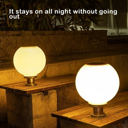 

Solar Powered Round Ball Lamp Waterproof Solar Powered Body Induction Lamp for Outdoor Garden Backyard