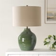 thumbnail image 3 of Bowery Hill Contemporary 23"H x 15"W x 15"D Ceramic Table Lamp in Green, 3 of 7