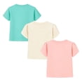 thumbnail image 2 of HILEELANG 2-7T Toddler/Little Girls 100% Cotton 3 Pack Cute Food Graphic Short Sleeve T-Shirt, Size 4T, 2 of 6